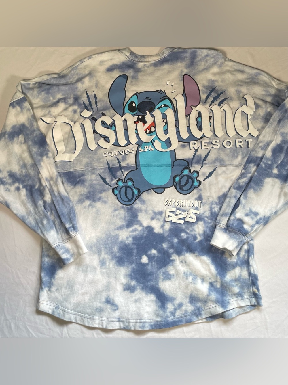 Disney Shirt Blue Tie Dye Lilo Stitch Spirit Jersey Disneyland Resort Cotton 626